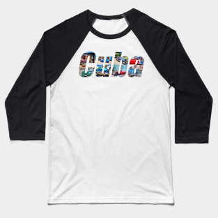 Cuba Cars Text Baseball T-Shirt